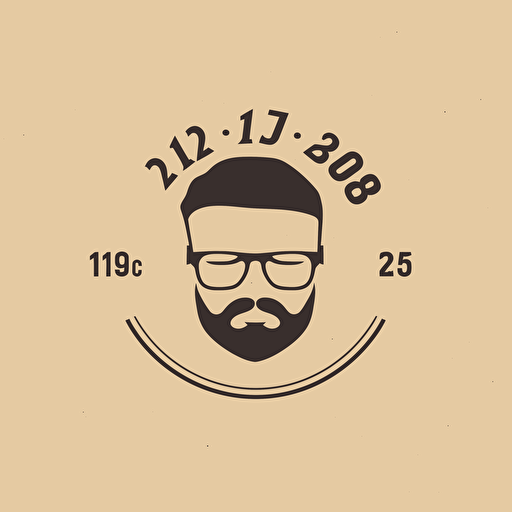 Create a modern minimalist logo of a hipster bar called the 216 club, vector 2 color, Saul Bass,