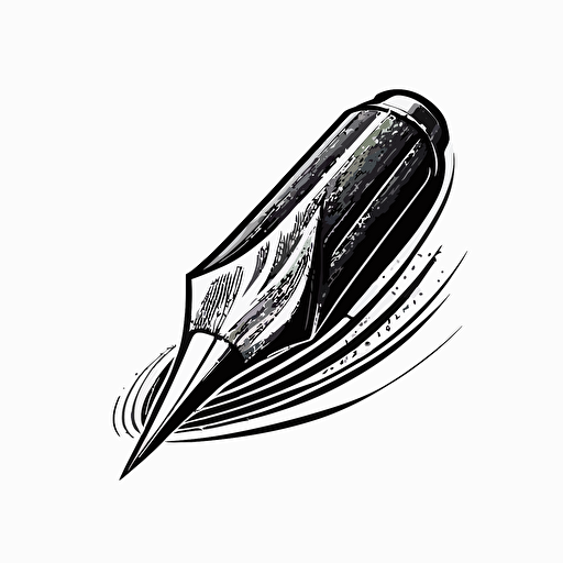 Black and white pencil vector logo