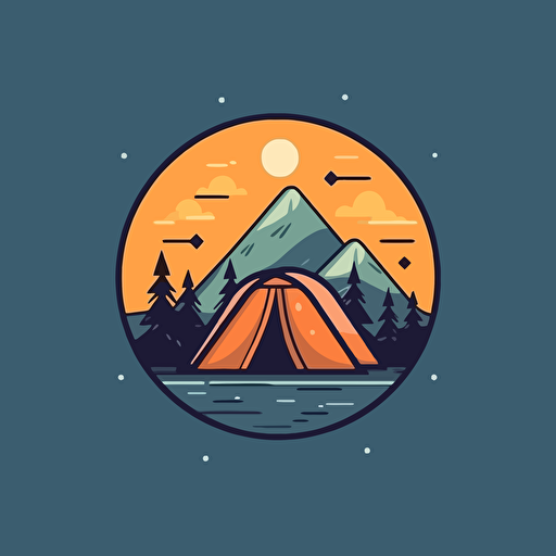 minimalist icon, outdoor theme, vector
