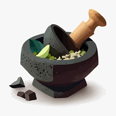 vector render of a molcajete