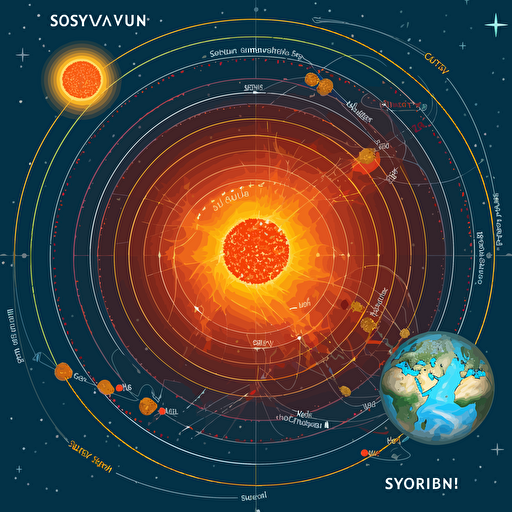 A vector of the solarsytem, svg