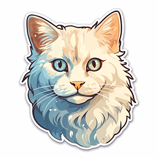vector cat sticker
