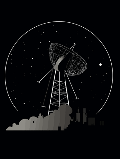 Satelite Vector, minimalistic,