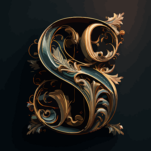 an elegant S::3 monogram, Sans Serif, vector logo, symbolizing a luxury body product line –v 5