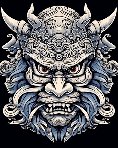 samurai helmet vector drawing, in the style of tokina opera 50mm f/1.4 ff, louis wain, massurrealism, kōshirō onchi, ambient occlusion, moyoco anno, meticulous linework precision