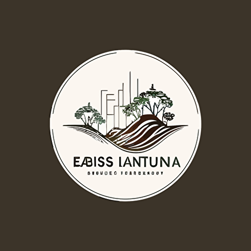 vector logo for laboratory working with digital data to help environmental sustainability, minimal design