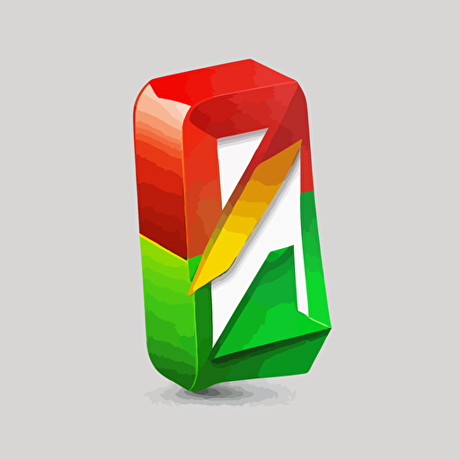 logo, vectorial, vitamin, battery, red to green, material design, white background