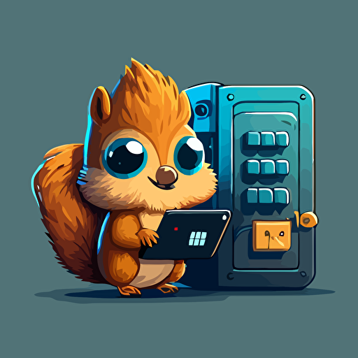 cute mascot for a digitial password security company, vector style