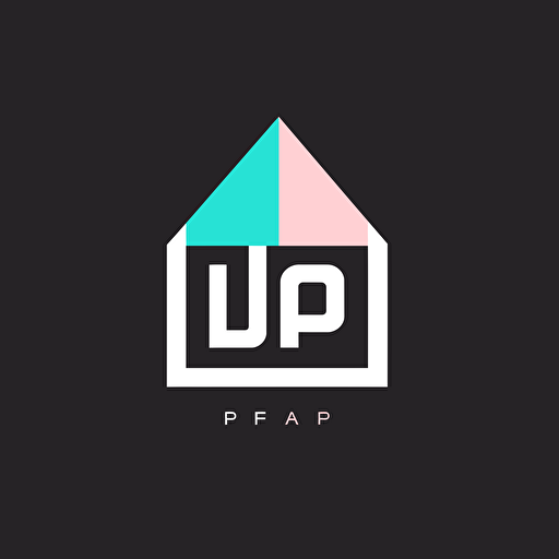 a simple vector logo for I.P.A., geometric, simple, white, minimalist