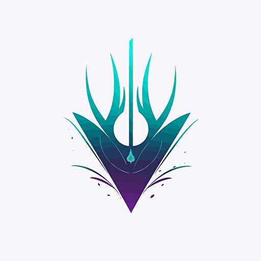 [minimalist, stylized] iconic logo of [comunicating with spirits], [blue purple turquoise ] vector, on [white] background