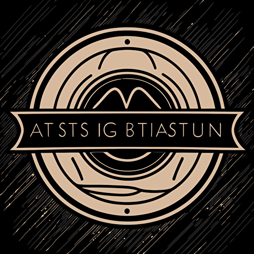 A vector black line 2d simple logo for a creative production company with the name Tristan & Abu Creative Productions