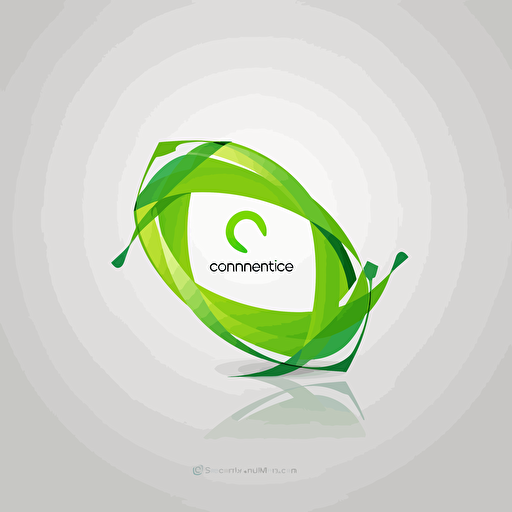 company logo named "connect", vector, advertisement, online, platform, modern, green scale