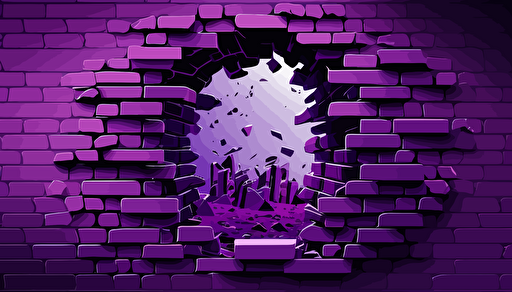 abstract, vector, castle bricks close up, wall, made of purple gradients, eye catching, abstract, minimal, vector style, social media