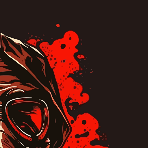 a vector logo style of a gas mask