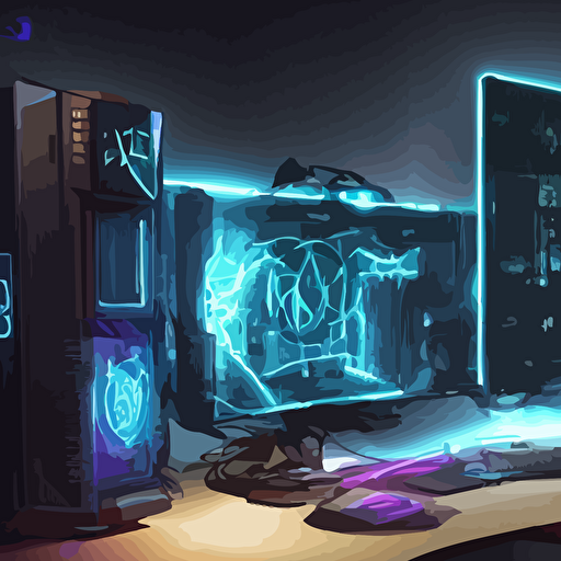 cyberpunk overpowered computer overclocking watercooling custom computer cyber mat black metal alienware futuristic design desktop computer nebula galactic space minimalist desk minimalist home office room minimalist beautiful dramatic dark moody tones lighting orange neon ultra realistic details cinematic atmosphere studio lighting shadows dark background dimmed lights industrial architecture octane render realistic 3d photorealistic rendering 8 k 4 k cyborg r a t 7 republic gamer computer setup highly detailed