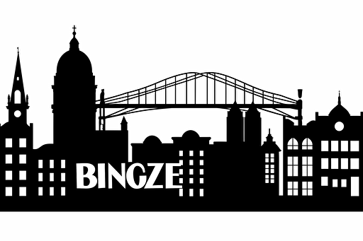 Skyline vector silhouette art of brussels, Ghent, Antwerp, Bruges, Liege, Dinant, on white background