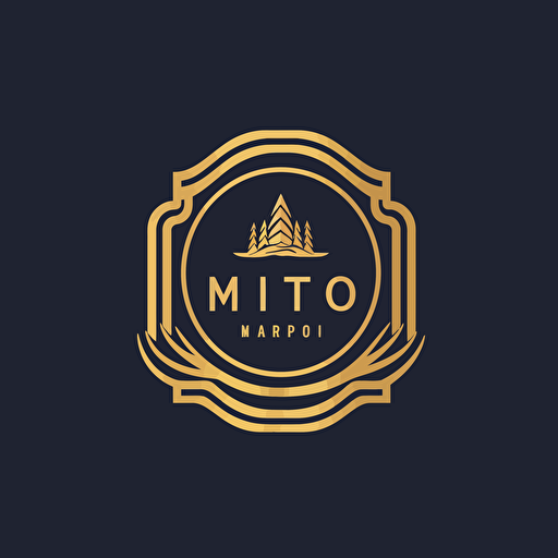 a logo design for river side luxury condo called Metroluxe Riverfront, only incorporate the word M and L, must looks premium, vector, gold colour only, minimalist