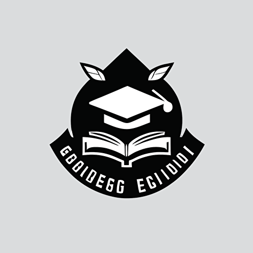 A simple vector black and white logo design for an organization that brings empowerment to education