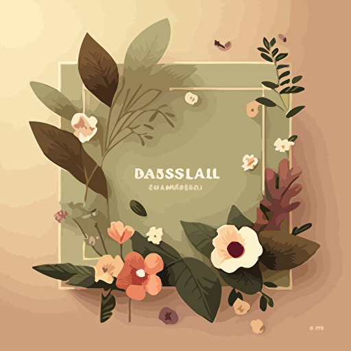 square Instagram ad with soft passtel coloured background and some vector leaves and flowers popped onto the corners