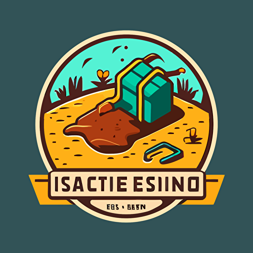 vector based logo for a learning system to teach people how to dig safely