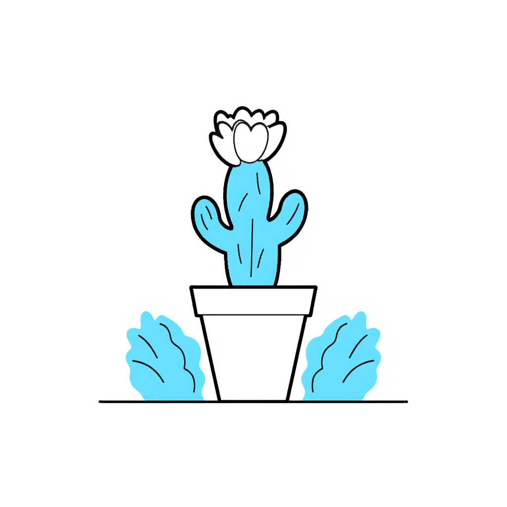 a cactus with a flower
