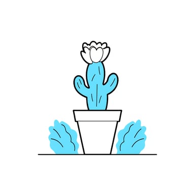 a cactus with a flower