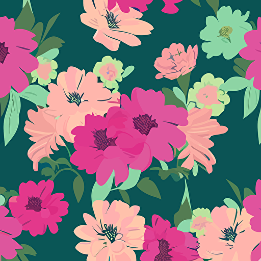 flowers, vector, solid background