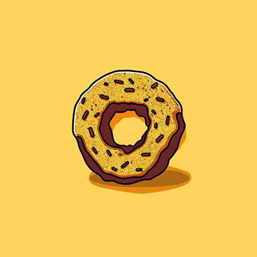 minimalist vectorial donut gold
