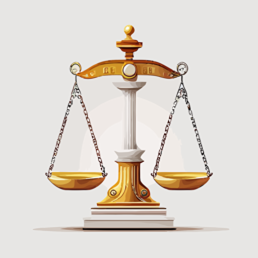 a letter scale on white background in vector art style