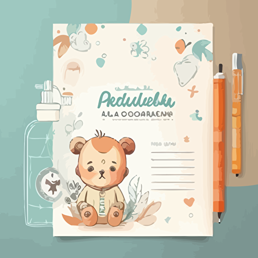 vector background for a pediatrician stationary