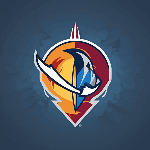 a vectored sports logo combining the Denver Broncos, Denver Nuggets and Colorado Avalanche logos together.