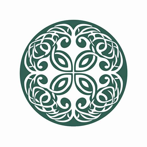 a simple vector one color celtic shamrock symbol