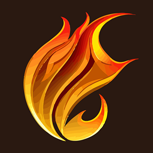 very simple vector image, flame