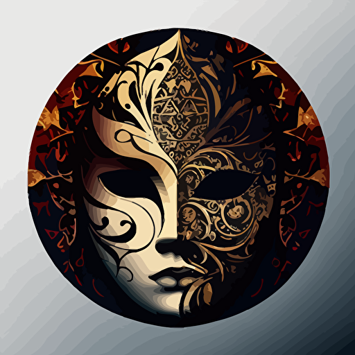 mask in circle vectoriel