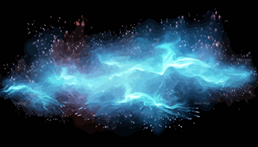 /Vector blue sparkles on an isolated transparent background. Atomization of blue dust particles png. Glowing particles png. Blue dust. Light effect