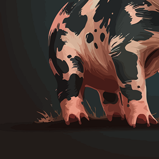spotted mini piglet cartoon vector style