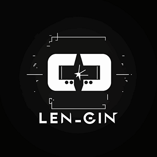 minimalstic vector logo create with letters "LNG", gaming style