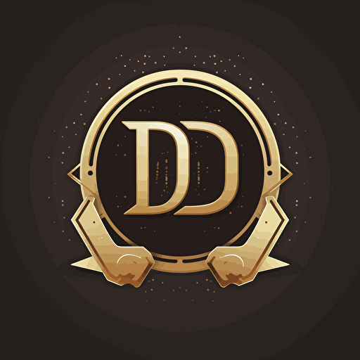 design a simple logo combining brass knuckles and letter D, vector