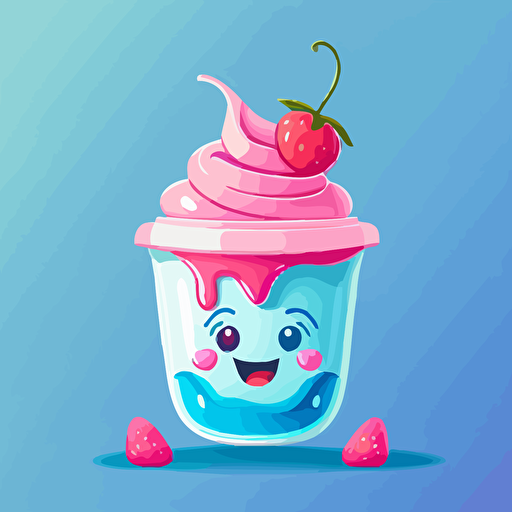 make a yogurt logo that is cute and playful, vector