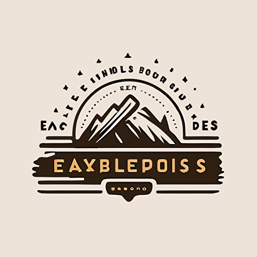 The Explorers' Log. logotype, minimalist, vector, solid color.