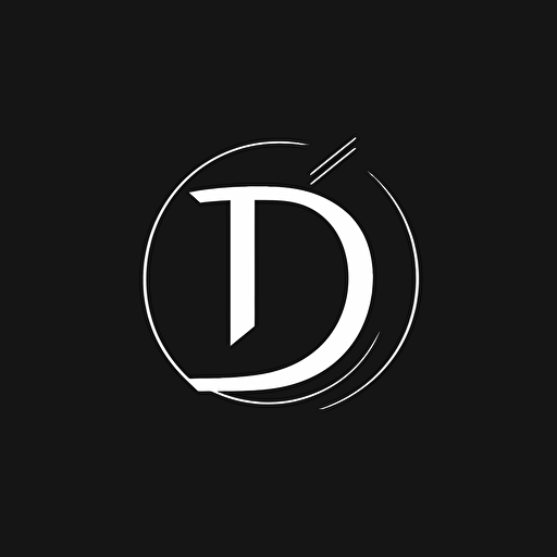 letter D logo, lettermark, script typeface, vector simple