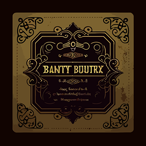 square buisness card retro, simply gothic style, vector, ultra-resolution, hd