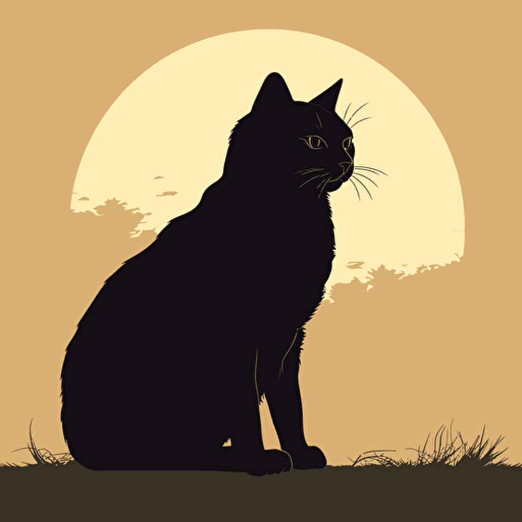 cat silhouette vector