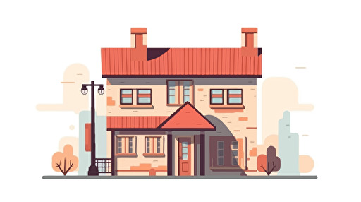 vector flat simple cartoon house on white background