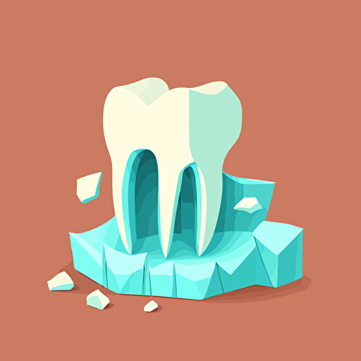 flat vector illustration of teeth