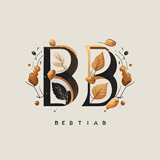 double b illustration, simple design, modern logo, vector, white background, flat design, 2d