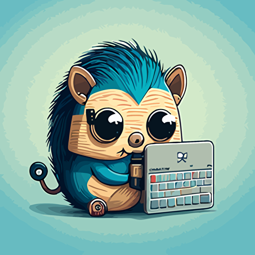 cute mascot for a digitial password security company, vector style