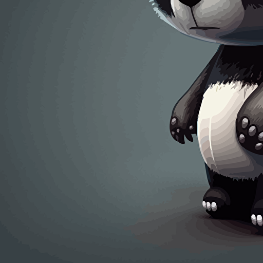 panda::1 vector cartoon style::1