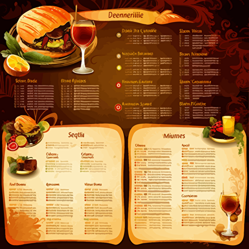 Restaurant, Latin Caribbean Food menu designs, cuban and puerto rican food, tropical, [blue, brown, orange, and gold color scheme here]::3 modern, clean, design, vector, items, food, RTX