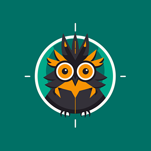 a vector corporate logo combining a wise owl and a business chart
